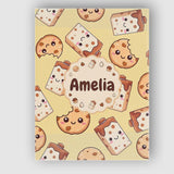 Personalised Name Cute Kawaii Chocolate Custom  Modern Room Accent Elegant Feature Canvas Wall Art Print Decor Picture Ready to Hang