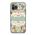 Cute Kawaii Food Characters on Printed Design Custom Name Protective Phone Case Mobile Cover Durable Everyday Smartphone Shock Resistant