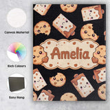 Personalised Name Cute Kawaii Cookies and Custom  Unique Gift Idea Elegant Feature Canvas Wall Art Print Decor Picture Ready to Hang