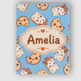 Personalised Name Cute Kawaii Cookies and Custom  Unique Gift Idea Elegant Feature Canvas Wall Art Print Decor Picture Ready to Hang