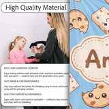 Cute Kawaii Cookies and Milk Cartons on Blue Background Seamless  Personalised Custom Name Super Soft Fleece Blanket Bed Sofa Throw