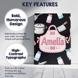 Personalised Name Cute Kawaii Utensils and Custom  Unique Gift Idea Elegant Feature Canvas Wall Art Print Decor Picture Ready to Hang