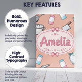 Personalised Name Kawaii Utensils Apron and Custom  Bespoke Interior Contemporary Canvas Wall Art Print Decor Picture Ready to Hang