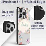 Pastel Watercolor Butterflies Soft Printed Design Custom Name Protective Phone Case Mobile Cover Durable Everyday Smartphone Shock Resistant