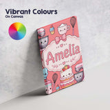 Personalised Name Kawaii Baking Mixer Cake Custom  Unique Gift Idea Elegant Feature Canvas Wall Art Print Decor Picture Ready to Hang