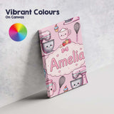 Personalised Name Kawaii Baking Mixer Cake Custom  Unique Gift Idea Elegant Feature Canvas Wall Art Print Decor Picture Ready to Hang