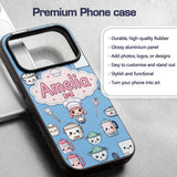 Kawaii Chef Girl Cooking Utensils Printed Design Custom Name Protective Phone Case Mobile Cover Durable Everyday Smartphone Shock Resistant