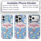 Kawaii Chef Girl Cooking Utensils Printed Design Custom Name Protective Phone Case Mobile Cover Durable Everyday Smartphone Shock Resistant
