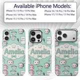 Kawaii Chef Girl Cooking Utensils Printed Design Custom Name Protective Phone Case Mobile Cover Durable Everyday Smartphone Shock Resistant