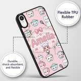 Kawaii Chef Girl Cooking Utensils Printed Design Custom Name Protective Phone Case Mobile Cover Durable Everyday Smartphone Shock Resistant