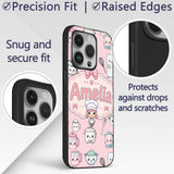 Kawaii Chef Girl Cooking Utensils Printed Design Custom Name Protective Phone Case Mobile Cover Durable Everyday Smartphone Shock Resistant