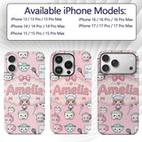 Kawaii Chef Girl Cooking Utensils Printed Design Custom Name Protective Phone Case Mobile Cover Durable Everyday Smartphone Shock Resistant