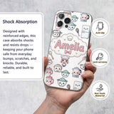 Cute Kawaii Chef Girl Cooking Printed Design Custom Name Protective Phone Case Mobile Cover Durable Everyday Smartphone Shock Resistant