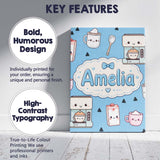 Personalised Name Cute Kawaii Coffee Maker Custom  Unique Gift Idea Elegant Feature Canvas Wall Art Print Decor Picture Ready to Hang