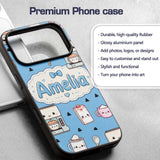 Cute Kawaii Coffee Maker Milk Carton Cups Sky Custom Name Protective Phone Case Mobile Cover Durable Everyday Smartphone Shock Resistant
