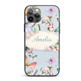 Pastel Watercolor Butterflies Pale Printed Design Custom Name Protective Phone Case Mobile Cover Durable Everyday Smartphone Shock Resistant