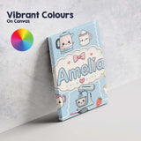 Personalised Name Cute Kawaii Mixer Kettle Custom  Unique Gift Idea Elegant Feature Canvas Wall Art Print Decor Picture Ready to Hang