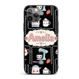 Cute Kawaii Mixer Kettle Fruits Black Background Custom Name Protective Phone Case Mobile Cover Durable Everyday Smartphone Shock Resistant
