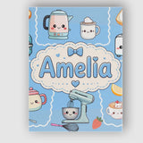 Personalised Name Cute Kawaii Mixer Kettle Custom  Unique Gift Idea Elegant Feature Canvas Wall Art Print Decor Picture Ready to Hang