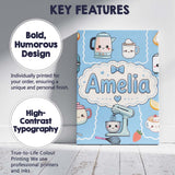 Personalised Name Cute Kawaii Mixer Kettle Custom  Unique Gift Idea Elegant Feature Canvas Wall Art Print Decor Picture Ready to Hang