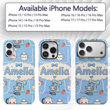 Cute Kawaii Mixer Kettle Fruits Printed Design Custom Name Protective Phone Case Mobile Cover Durable Everyday Smartphone Shock Resistant