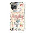 Cute Kawaii Mixer Kettle Fruits Cream Background Custom Name Protective Phone Case Mobile Cover Durable Everyday Smartphone Shock Resistant