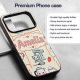 Cute Kawaii Mixer Kettle Fruits Cream Background Custom Name Protective Phone Case Mobile Cover Durable Everyday Smartphone Shock Resistant
