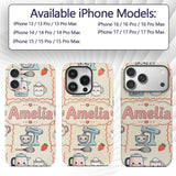 Cute Kawaii Mixer Kettle Fruits Cream Background Custom Name Protective Phone Case Mobile Cover Durable Everyday Smartphone Shock Resistant