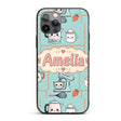 Cute Kawaii Mixer Kettle Fruits Mint Background Custom Name Protective Phone Case Mobile Cover Durable Everyday Smartphone Shock Resistant