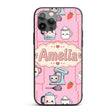 Cute Kawaii Mixer Kettle Fruits Printed Design Custom Name Protective Phone Case Mobile Cover Durable Everyday Smartphone Shock Resistant