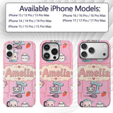 Cute Kawaii Mixer Kettle Fruits Printed Design Custom Name Protective Phone Case Mobile Cover Durable Everyday Smartphone Shock Resistant