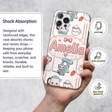 Cute Kawaii Mixer Kettle Fruits Printed Design Custom Name Protective Phone Case Mobile Cover Durable Everyday Smartphone Shock Resistant
