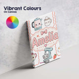 Personalised Name Cute Kawaii Mixer Kettle Custom  Unique Gift Idea Elegant Feature Canvas Wall Art Print Decor Picture Ready to Hang
