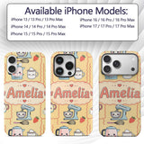 Cute Kawaii Mixer Kettle Fruits Yellow Background Custom Name Protective Phone Case Mobile Cover Durable Everyday Smartphone Shock Resistant
