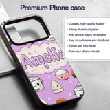 Cute Kawaii Sushi Rice Cooker Bowl Printed Design Custom Name Protective Phone Case Mobile Cover Durable Everyday Smartphone Shock Resistant