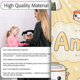 Cute Kawaii Sushi Rice Cooker Bowl Warm Beige Background Seamless  Personalised Custom Name Super Soft Fleece Blanket Bed Sofa Throw