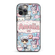 Cute Kawaii Baking Girl Mixer Printed Design Custom Name Protective Phone Case Mobile Cover Durable Everyday Smartphone Shock Resistant