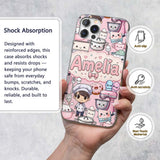 Cute Kawaii Baking Girl Appliances Utensils Soft Custom Name Protective Phone Case Mobile Cover Durable Everyday Smartphone Shock Resistant