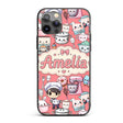 Cute Kawaii Baking Girl Appliances Utensils Coral Custom Name Protective Phone Case Mobile Cover Durable Everyday Smartphone Shock Resistant