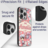Cute Kawaii Baking Girl Appliances Utensils Coral Custom Name Protective Phone Case Mobile Cover Durable Everyday Smartphone Shock Resistant
