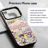 Cute Kawaii Baking Girl Appliances Printed Design Custom Name Protective Phone Case Mobile Cover Durable Everyday Smartphone Shock Resistant