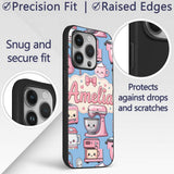 Cute Kawaii Appliances Mixer Toaster Blender Blue Custom Name Protective Phone Case Mobile Cover Durable Everyday Smartphone Shock Resistant