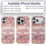 Cute Kawaii Appliances Mixer Toaster Blender Custom Name Protective Phone Case Mobile Cover Durable Everyday Smartphone Shock Resistant