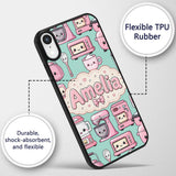 Cute Kawaii Appliances Mixer Toaster Blender Mint Custom Name Protective Phone Case Mobile Cover Durable Everyday Smartphone Shock Resistant