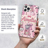 Cute Kawaii Appliances Mixer Toaster Blender Teal Custom Name Protective Phone Case Mobile Cover Durable Everyday Smartphone Shock Resistant