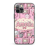 Cute Kawaii Appliances Mixer Toaster Blender Custom Name Protective Phone Case Mobile Cover Durable Everyday Smartphone Shock Resistant