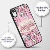Cute Kawaii Appliances Mixer Toaster Blender Custom Name Protective Phone Case Mobile Cover Durable Everyday Smartphone Shock Resistant