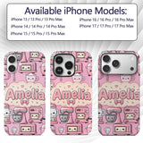 Cute Kawaii Appliances Mixer Toaster Blender Custom Name Protective Phone Case Mobile Cover Durable Everyday Smartphone Shock Resistant