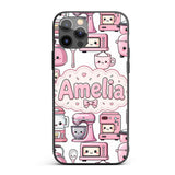 Cute Kawaii Appliances Mixer Toaster Blender Custom Name Protective Phone Case Mobile Cover Durable Everyday Smartphone Shock Resistant