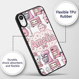 Cute Kawaii Appliances Mixer Toaster Blender Custom Name Protective Phone Case Mobile Cover Durable Everyday Smartphone Shock Resistant